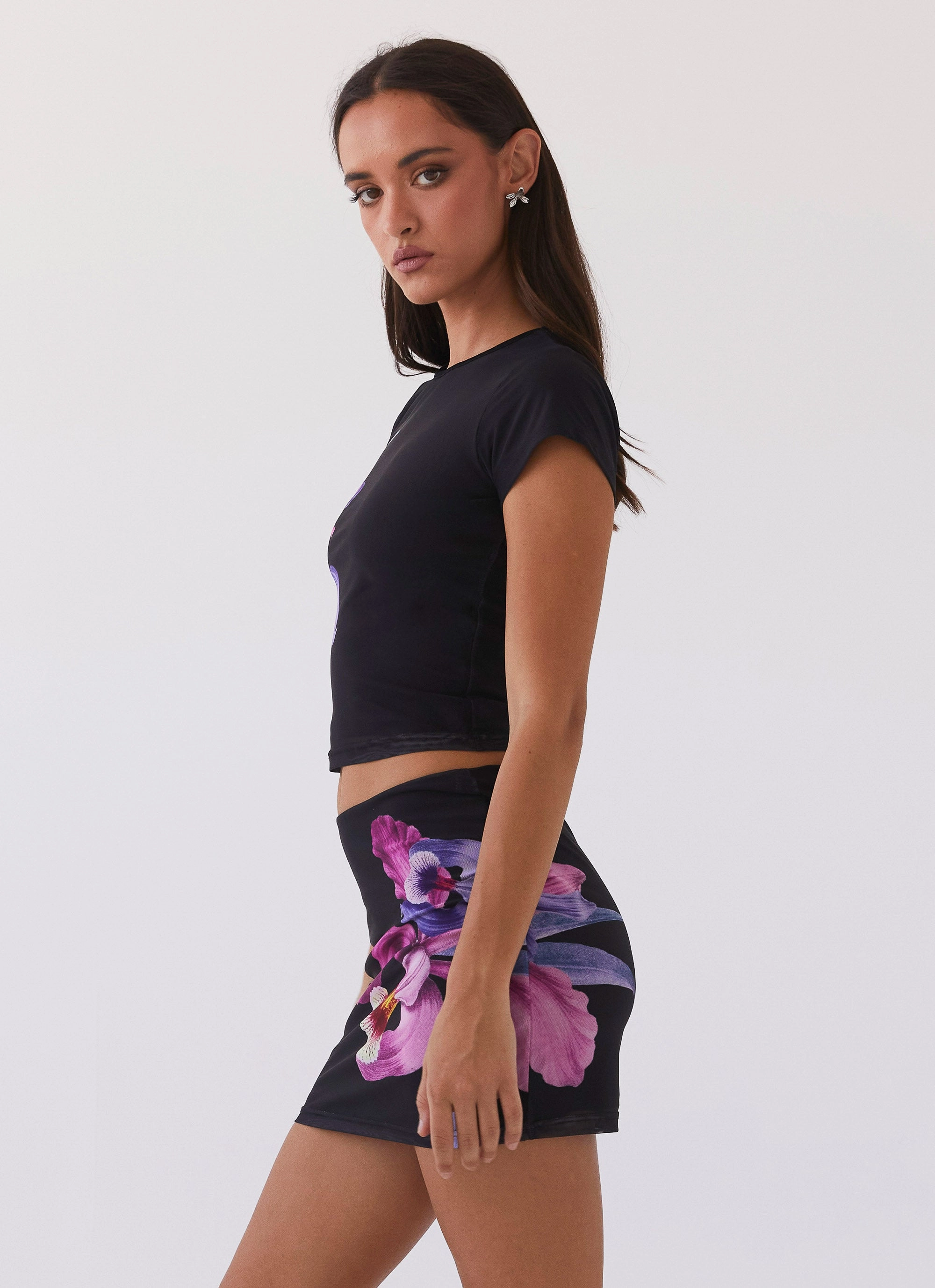 Sunset Bliss Mesh Tee - Cosmo Floral