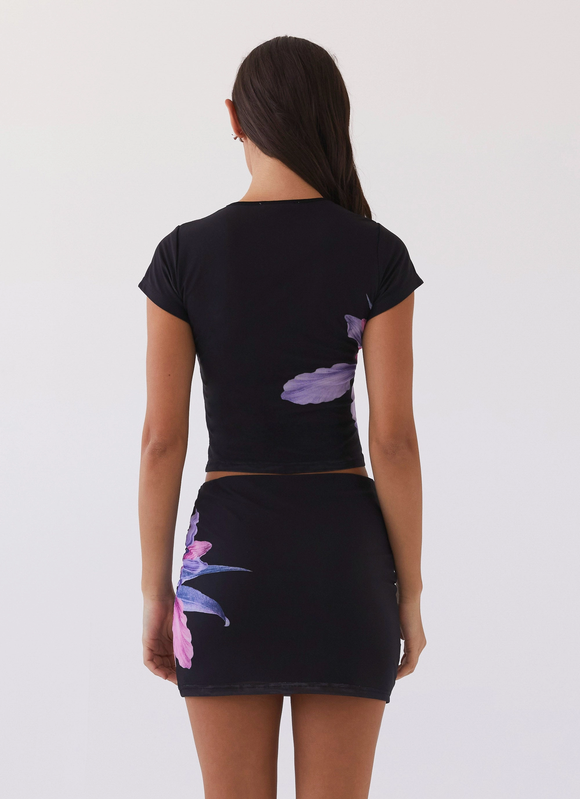 Sunset Bliss Mesh Tee - Cosmo Floral