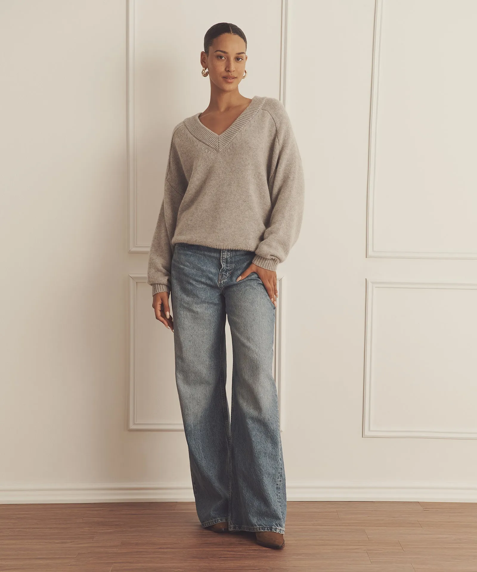 Super Luxe Cashmere V-Neck Sweater