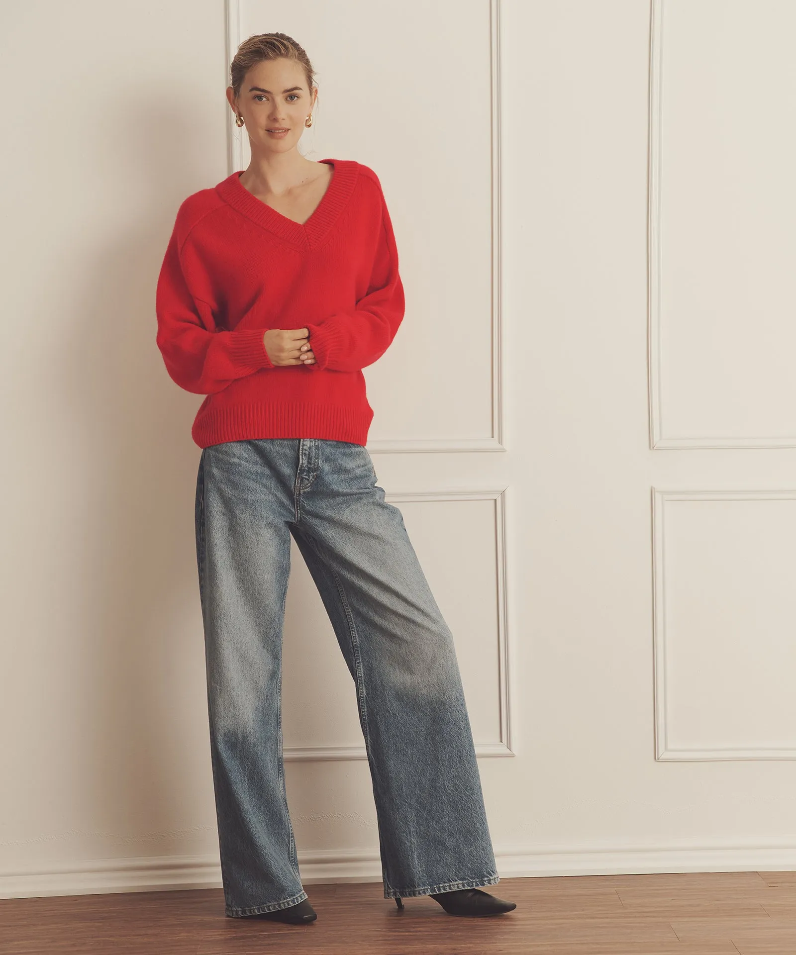 Super Luxe Cashmere V-Neck Sweater