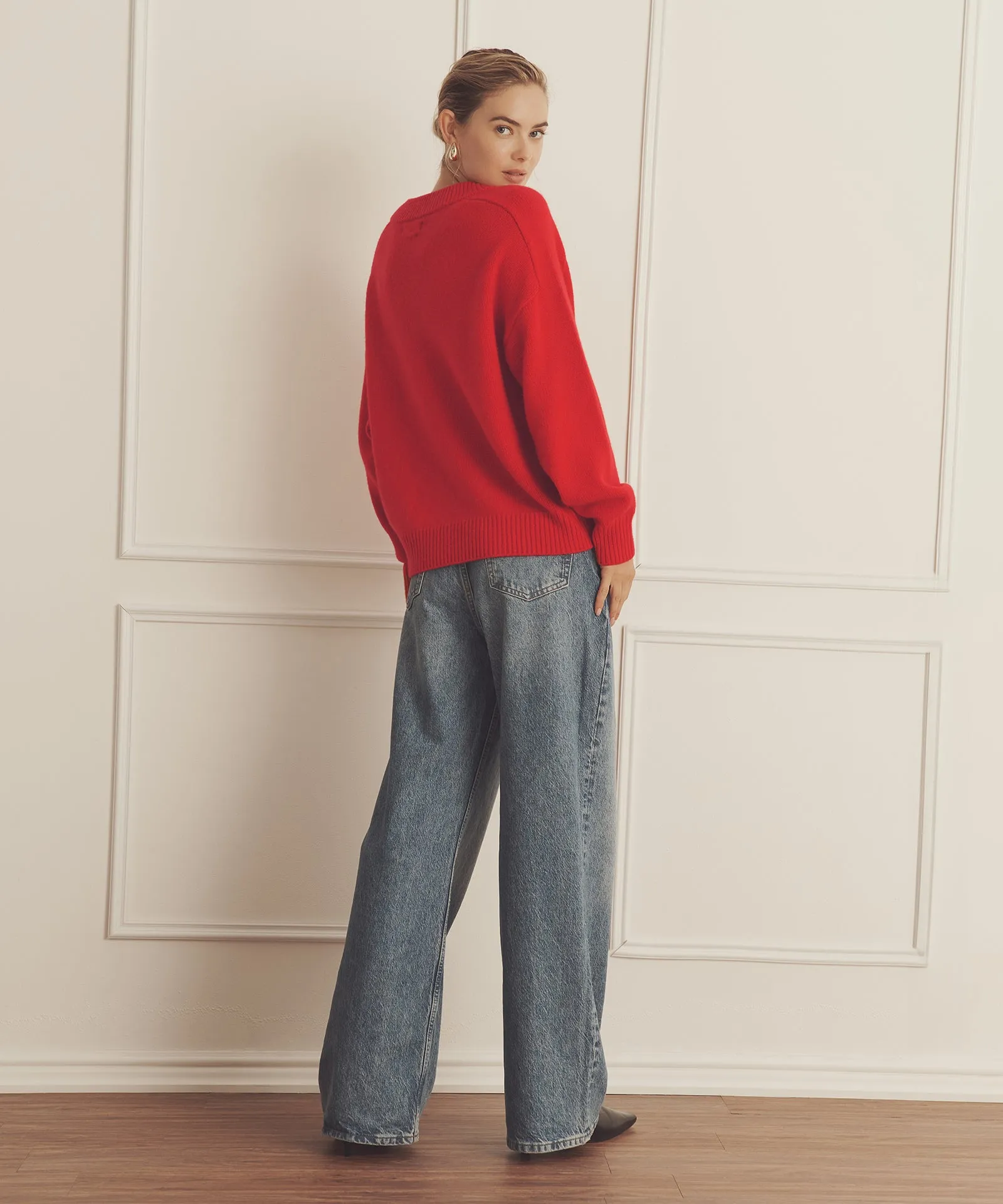 Super Luxe Cashmere V-Neck Sweater