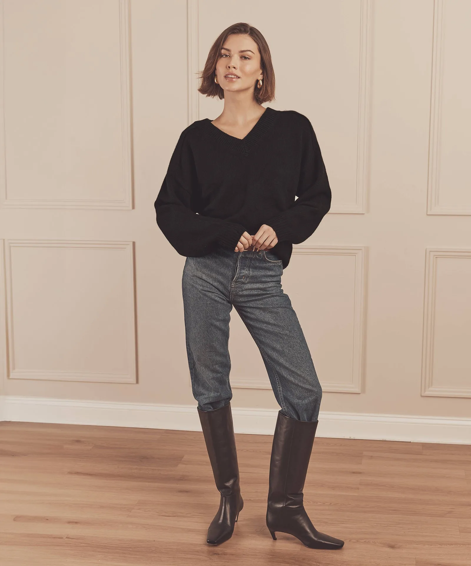 Super Luxe Cashmere V-Neck Sweater