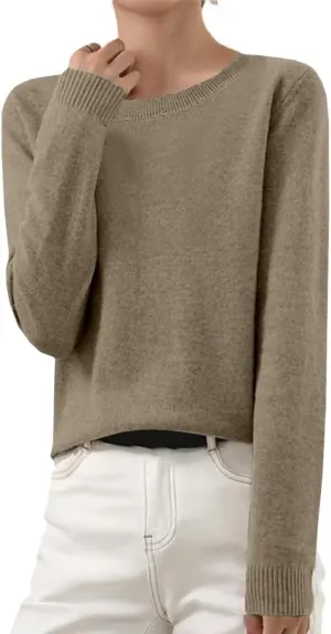 Sweaters for Women Casual Long Sleeve Pullover Tops Fall Lightweight Sweatshirt Workout Crew Neck Outfits
