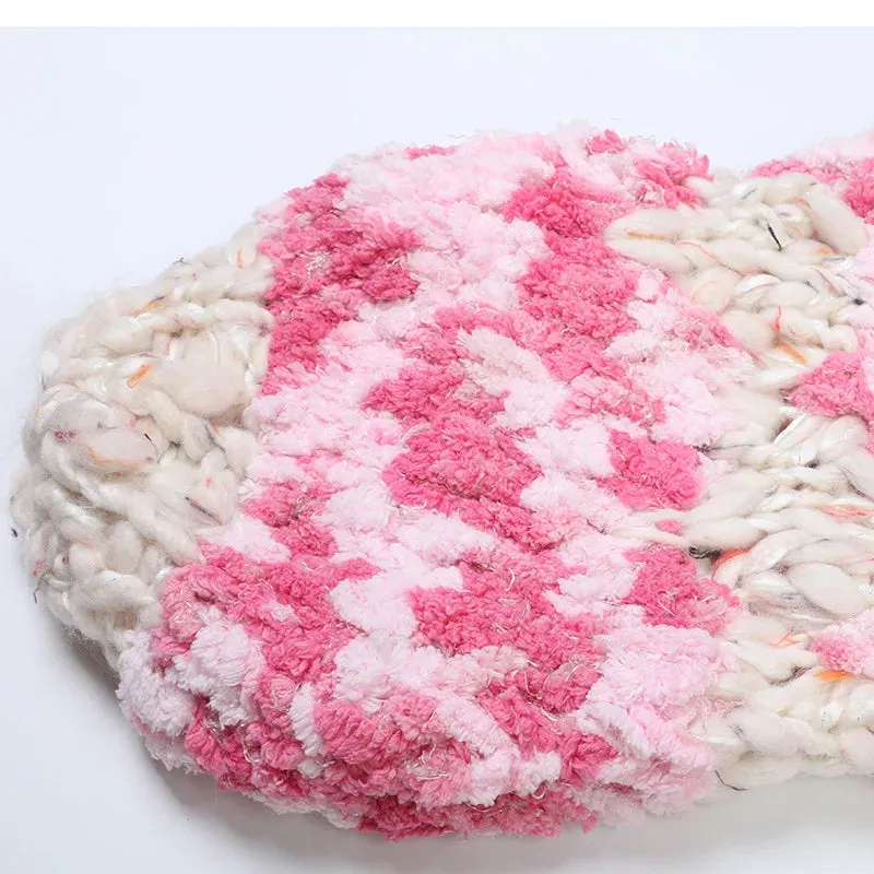Sweet Floral Hand Crochet Chunky Cardigan