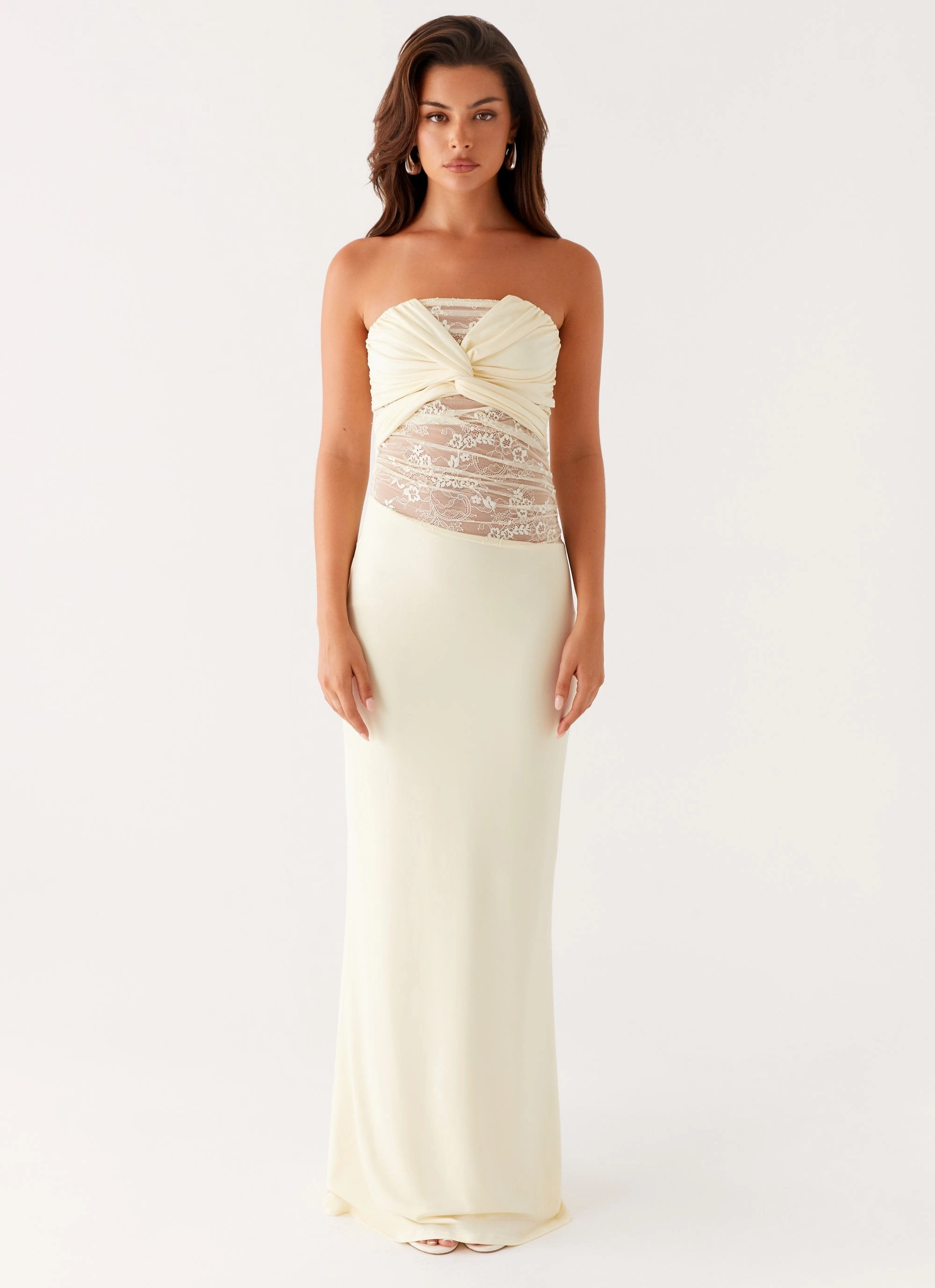 Sweet Energy Strapless Maxi Dress - Yellow