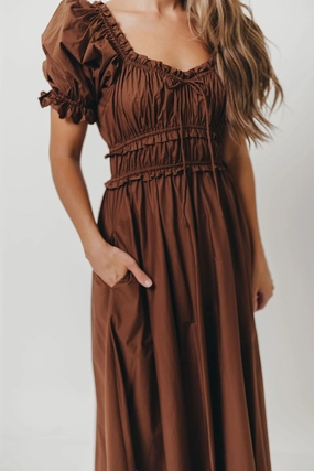 Sydnee Cotton Maxi Dress in Chocolate Brown - Bump Friendly - Restocking in Nov Sydnee Cotton Maxi Dress in Chocolate Brown - Bump Friendly - Restocking in Nov