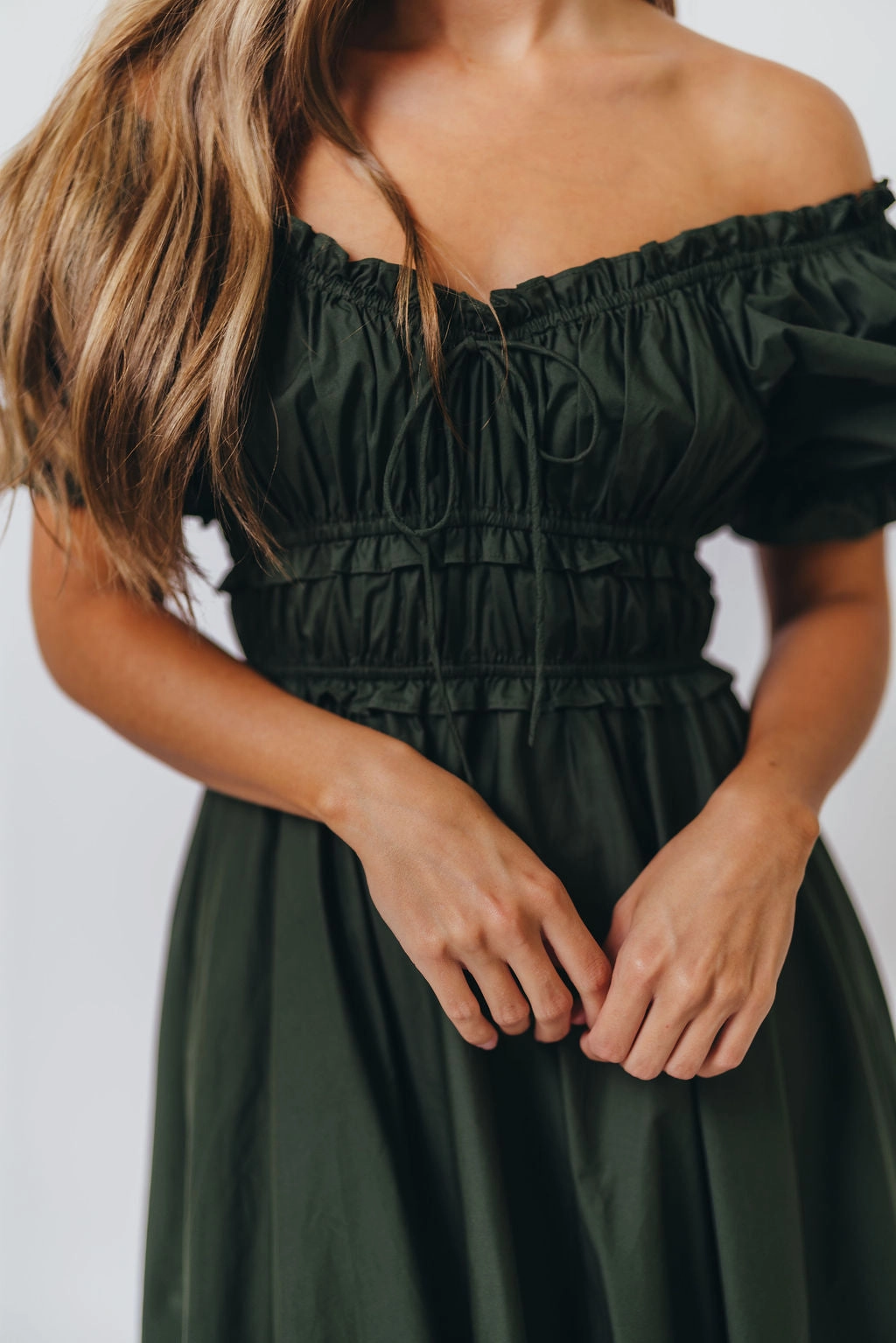 Sydnee Cotton Maxi Dress in Evergreen - Bump Friendly - Restocking in Nov
