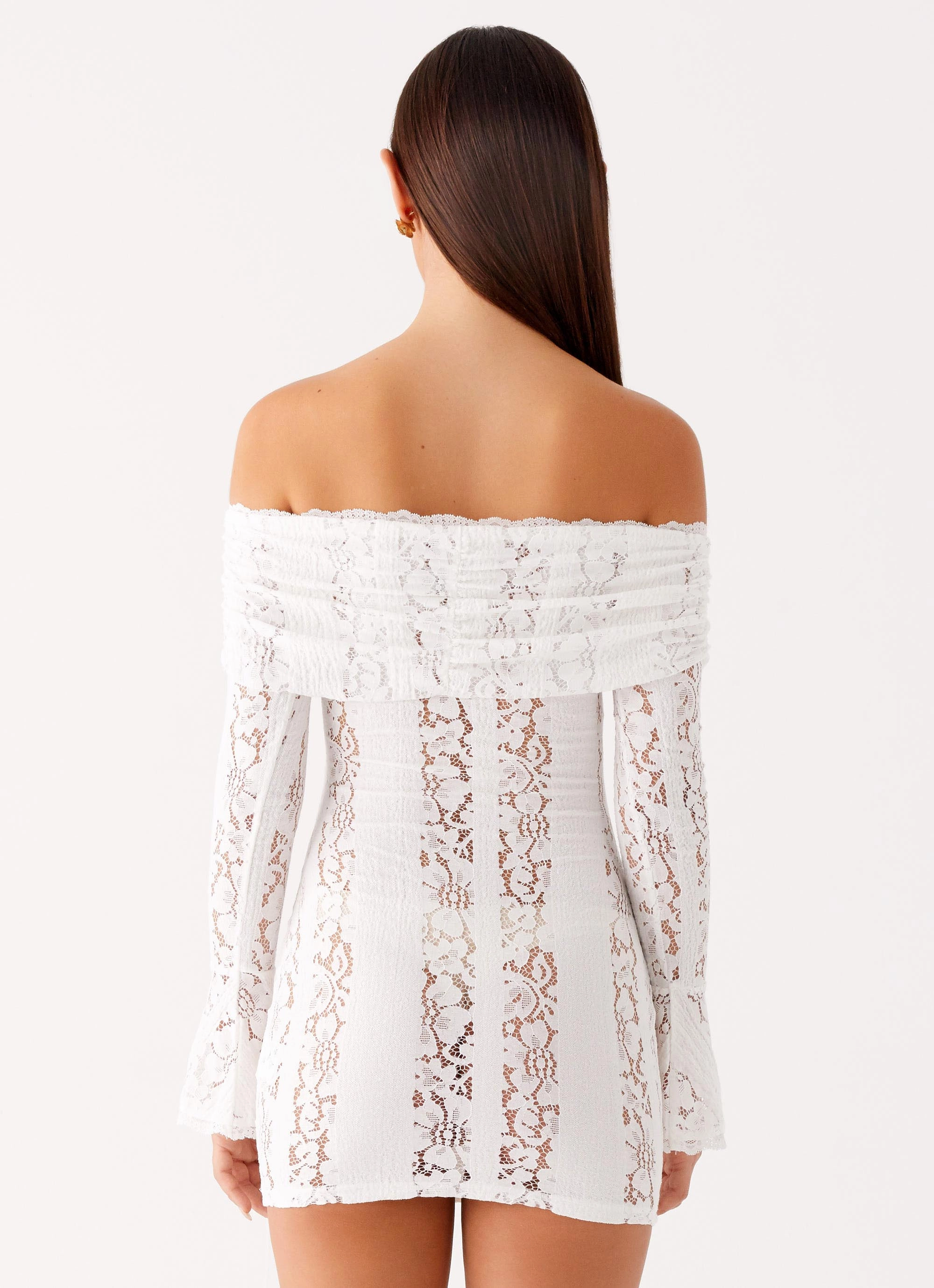 Syvanna Lace Mini Dress - White