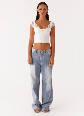 Tabitha Lace Top - Lemon Tabitha Lace Top - Lemon