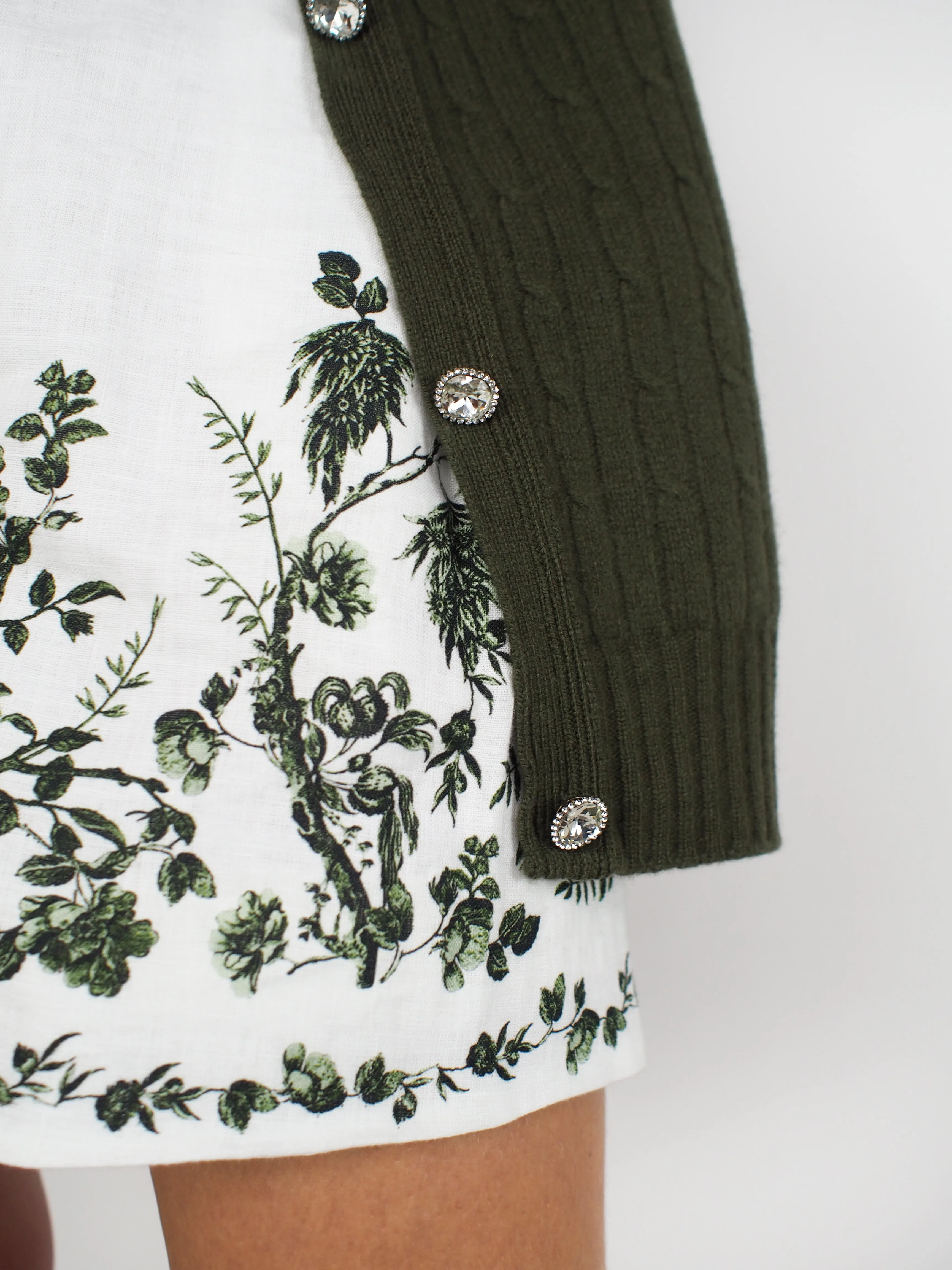 Tailored Shorts - White & Green