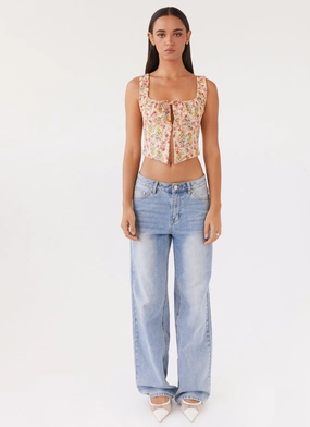 Take Me Away Corset Top - Garden Party Take Me Away Corset Top - Garden Party