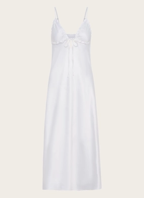Take Note Midi Dress - White Take Note Midi Dress - White