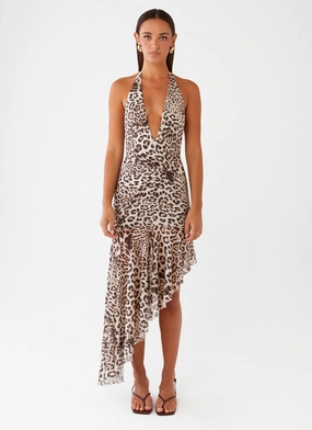 Take Time Midi Dress - Leopard Take Time Midi Dress - Leopard