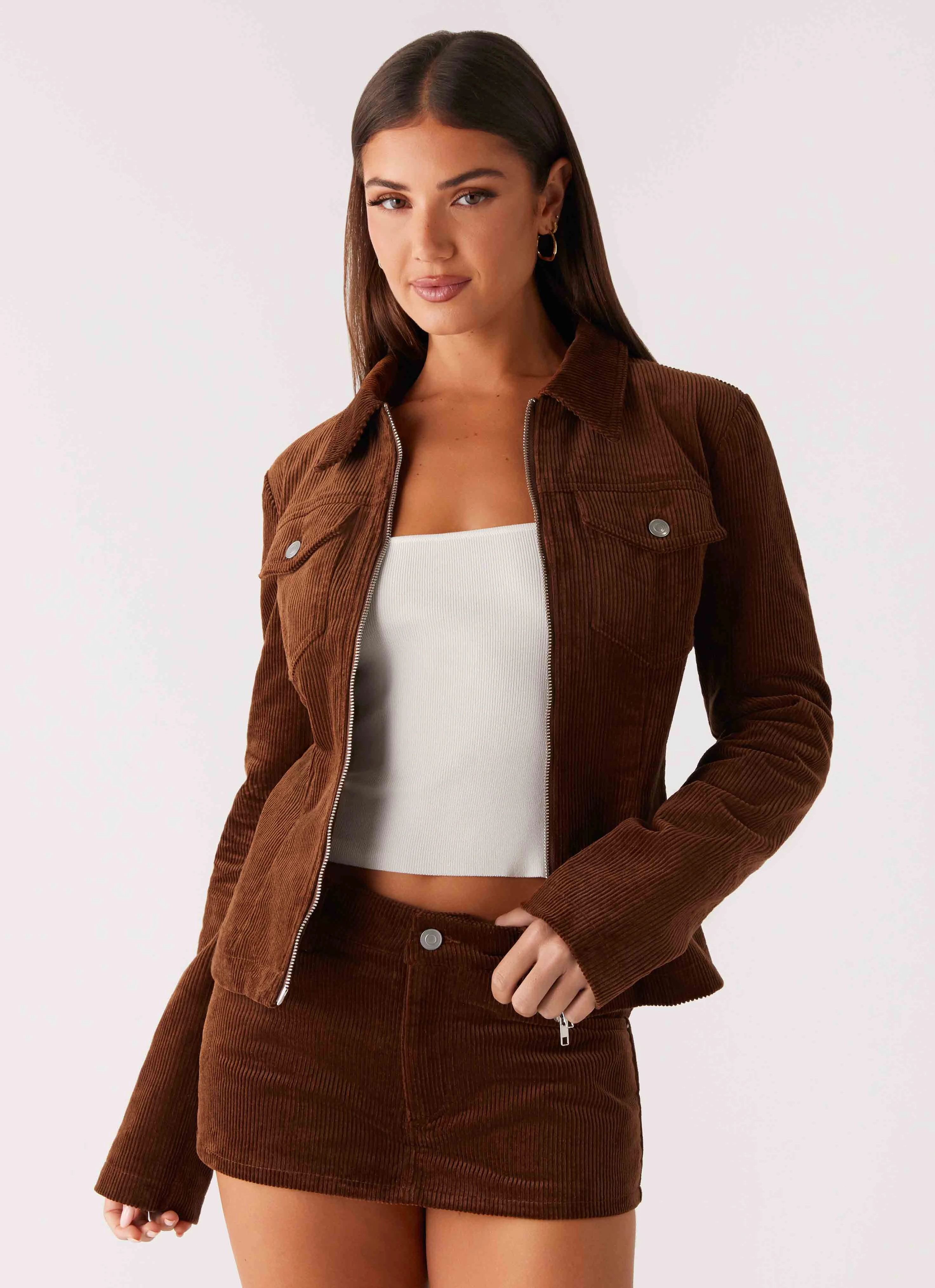 Taliyah Cord Jacket - Walnut