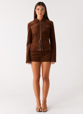 Taliyah Cord Jacket - Walnut Taliyah Cord Jacket - Walnut