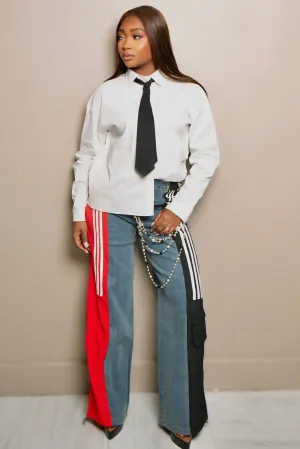 Tanika Contrast Detail Denim Jogger Jeans Tanika Contrast Detail Denim Jogger Jeans