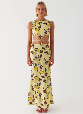 Taryn Cut Out Maxi Dress - Primrose Taryn Cut Out Maxi Dress - Primrose