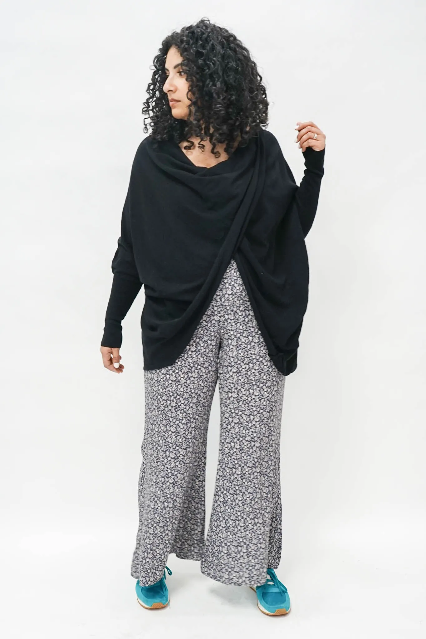 Tatum Twist Back Sweater in Black