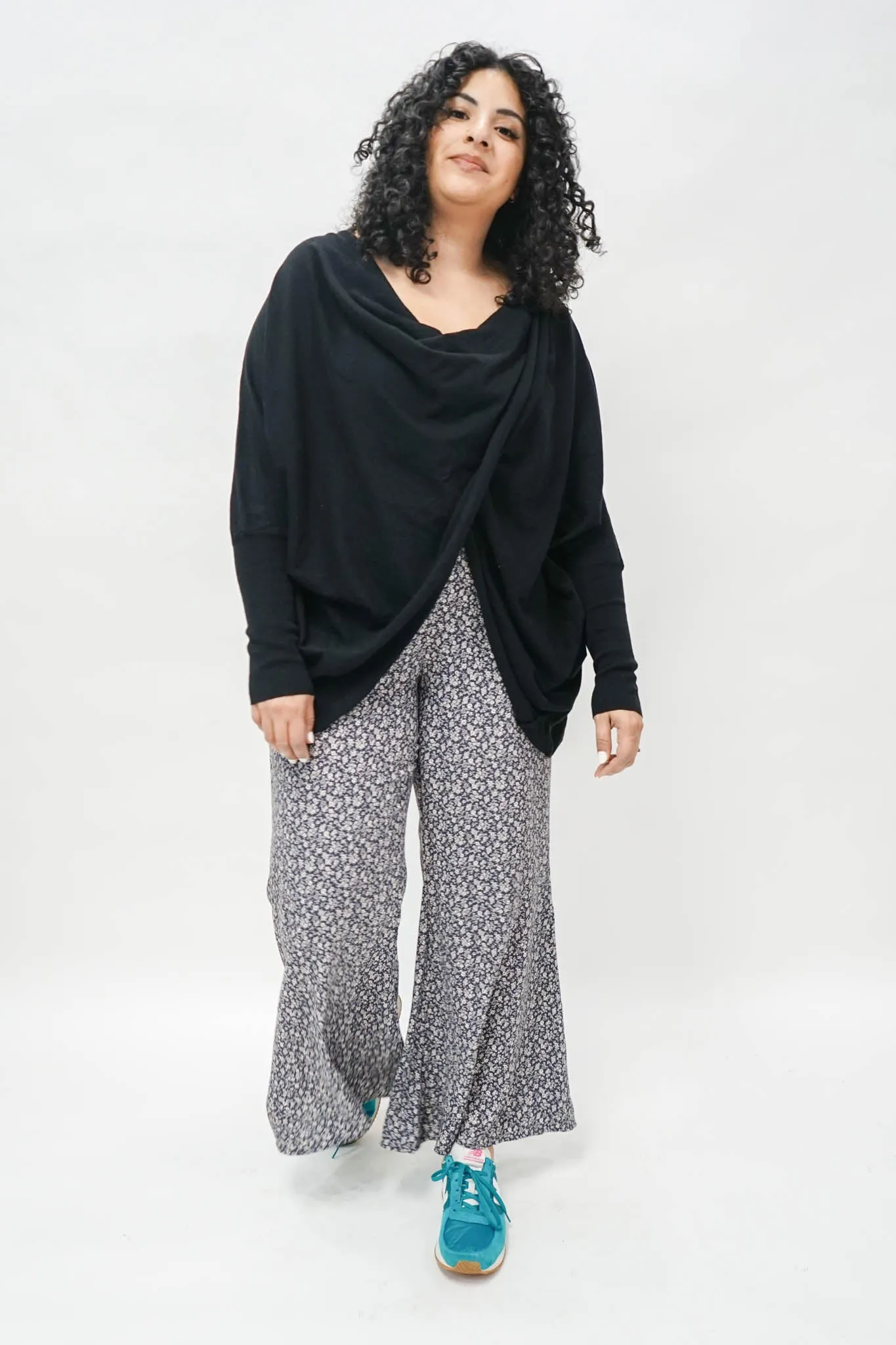 Tatum Twist Back Sweater in Black