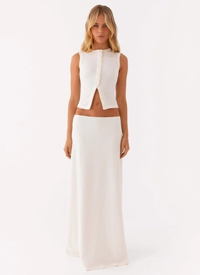 Tatum Low Rise Maxi Skirt - Ivory Tatum Low Rise Maxi Skirt - Ivory