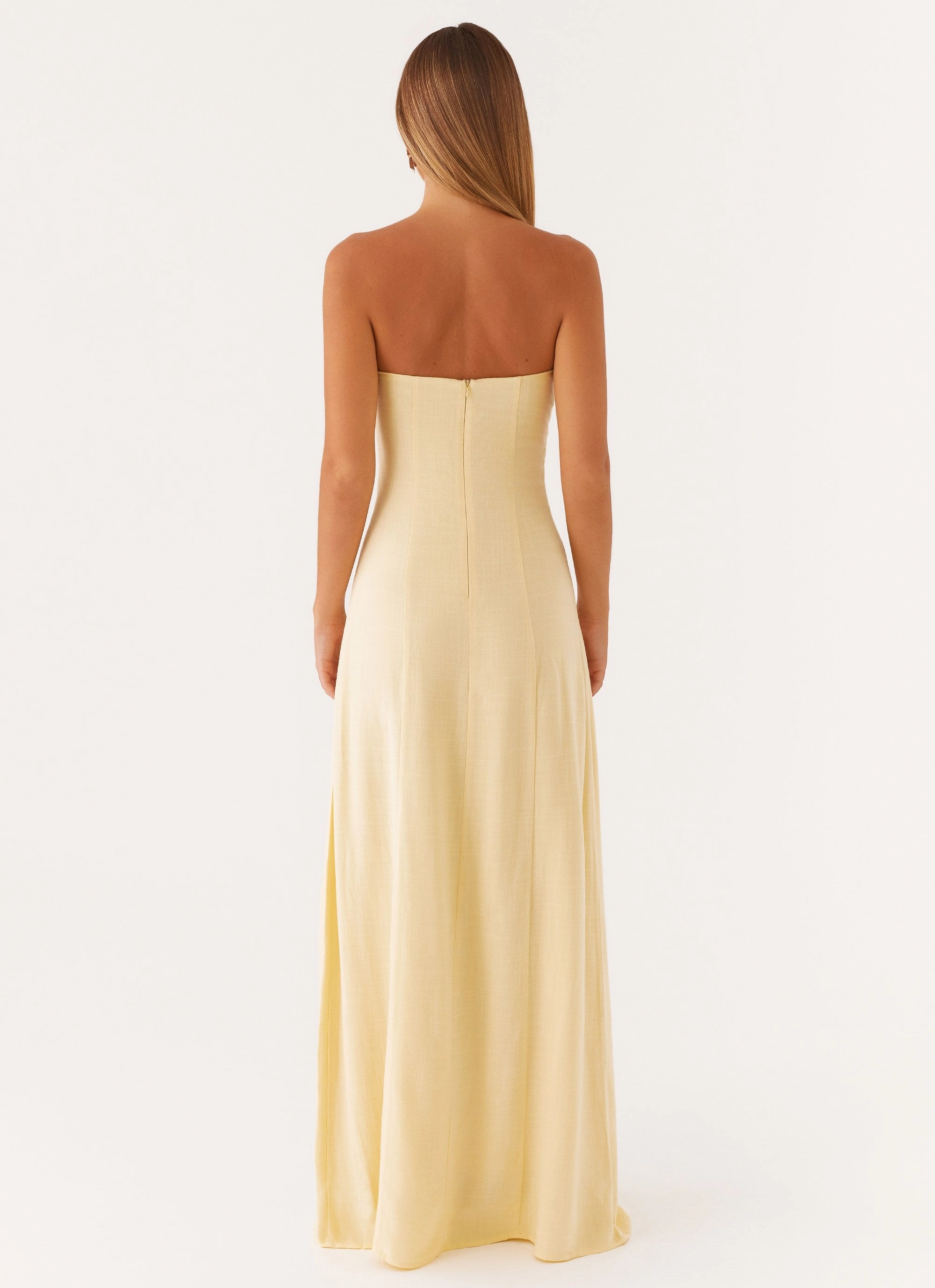 Tayla Linen Maxi Dress - Yellow