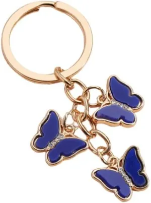 tenghong2021 1~3 Pcs Butterfly Charms Keychain Unique Cute Acrylic Crystal Chain Keyring Purse Bag Accessories