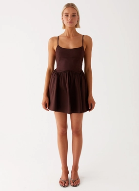 Tesoro Mio Mini Dress - Chocolate Tesoro Mio Mini Dress - Chocolate