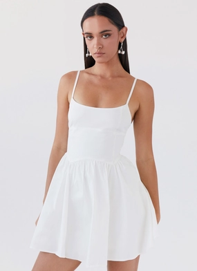 Tesoro Mio Mini Dress - White Tesoro Mio Mini Dress - White