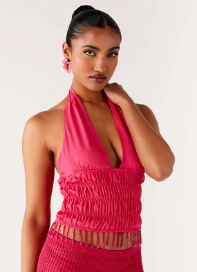 Teuila Beaded Top - Fuchsia Teuila Beaded Top - Fuchsia