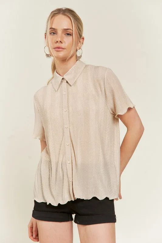 TEXTURED BUTTON DOWN SHIRTS