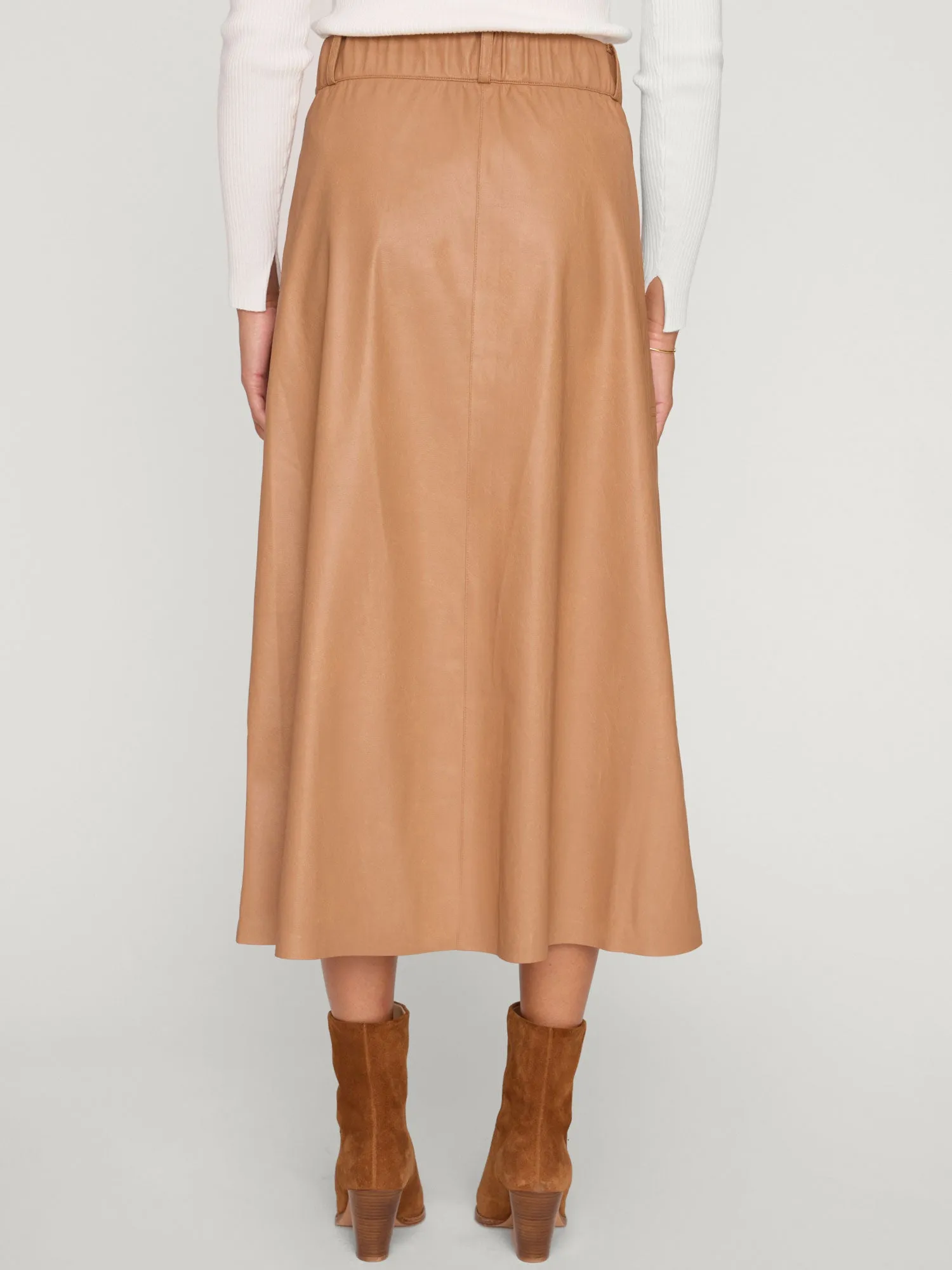 The Mica Vegan Leather Skirt