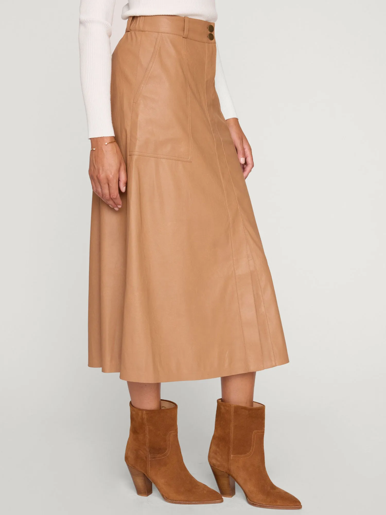 The Mica Vegan Leather Skirt