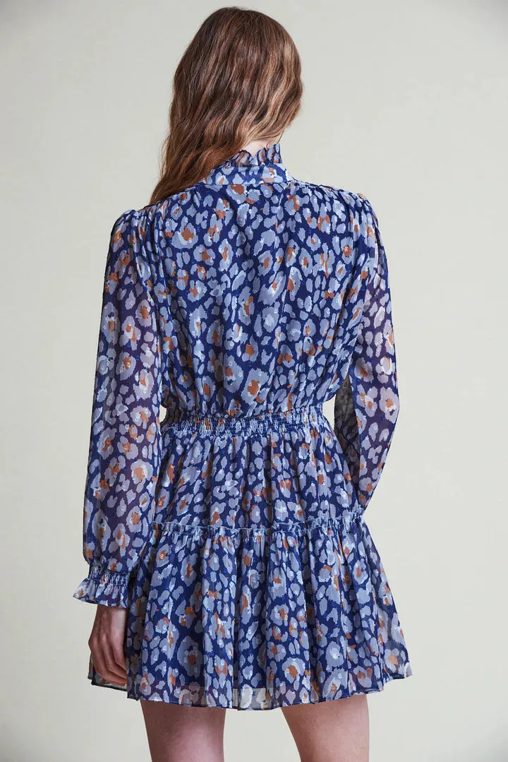 The Shirt Maxwell Dress - Navy Leopard