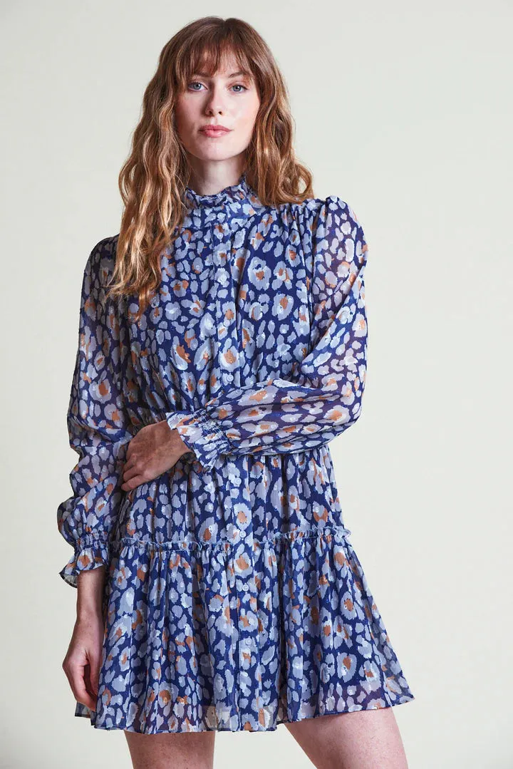The Shirt Maxwell Dress - Navy Leopard