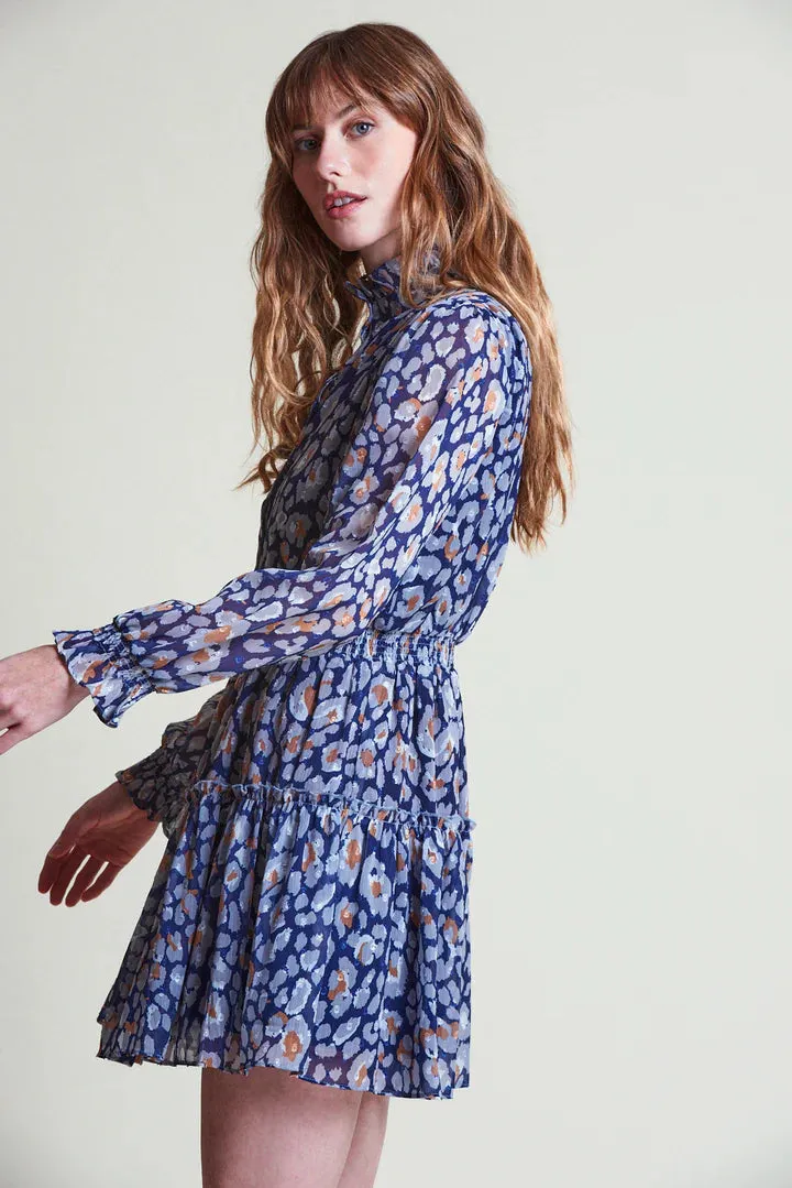 The Shirt Maxwell Dress - Navy Leopard