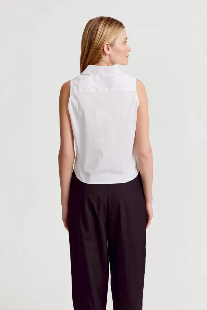 The Shirt The Boxy Cropped Sleeveless Shirt