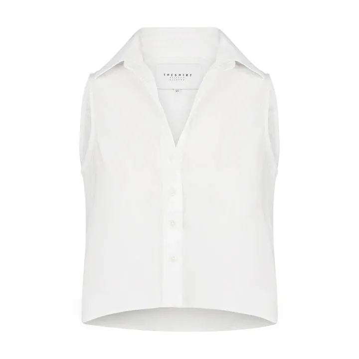 The Shirt The Boxy Cropped Sleeveless Shirt