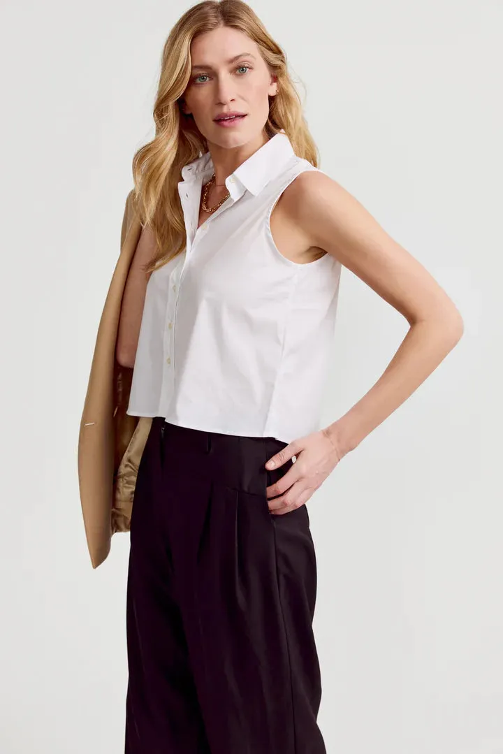 The Shirt The Boxy Cropped Sleeveless Shirt