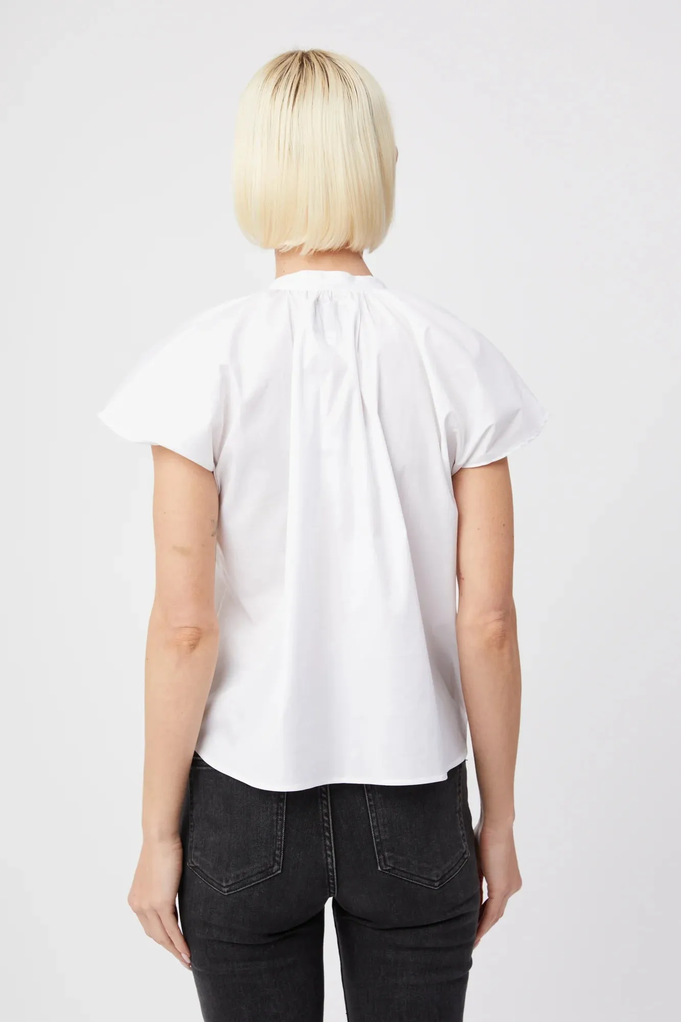 The Shirt The Flutter Shoulder Short Sleeve Shirt