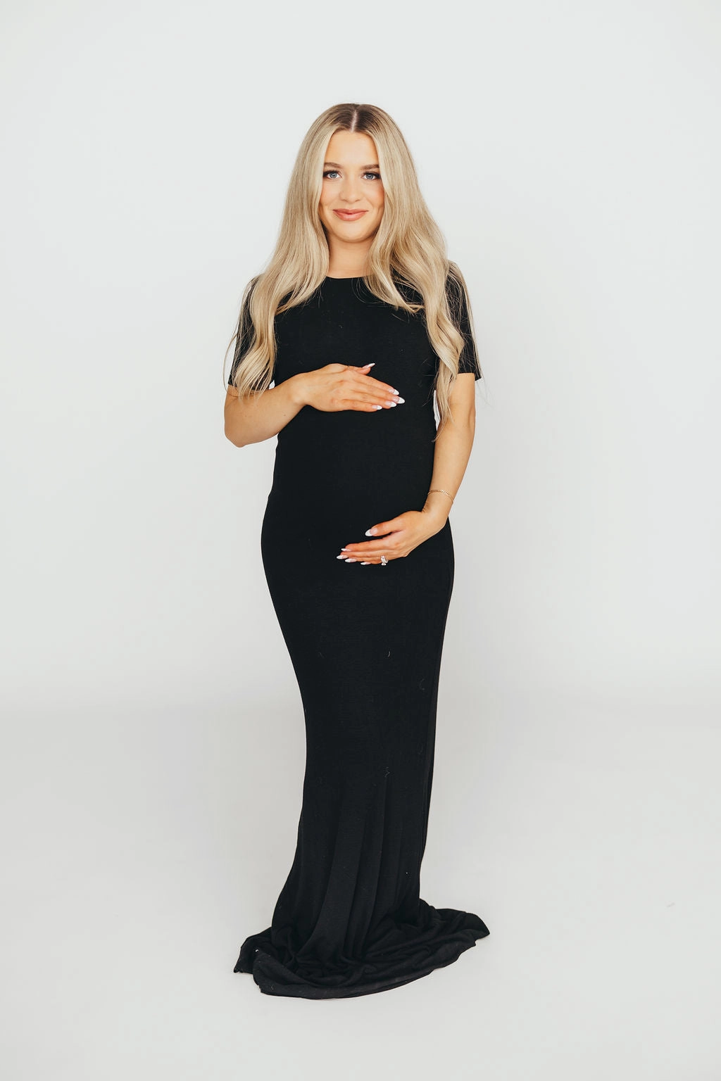 The Charlie Ribbed Maxi Dress in Black