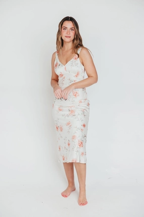 The Felicity Midi Dress in Ivory Floral *Final-Sale* The Felicity Midi Dress in Ivory Floral *Final-Sale*