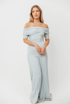 The Lennox Maxi Dress in Dusty Blue The Lennox Maxi Dress in Dusty Blue