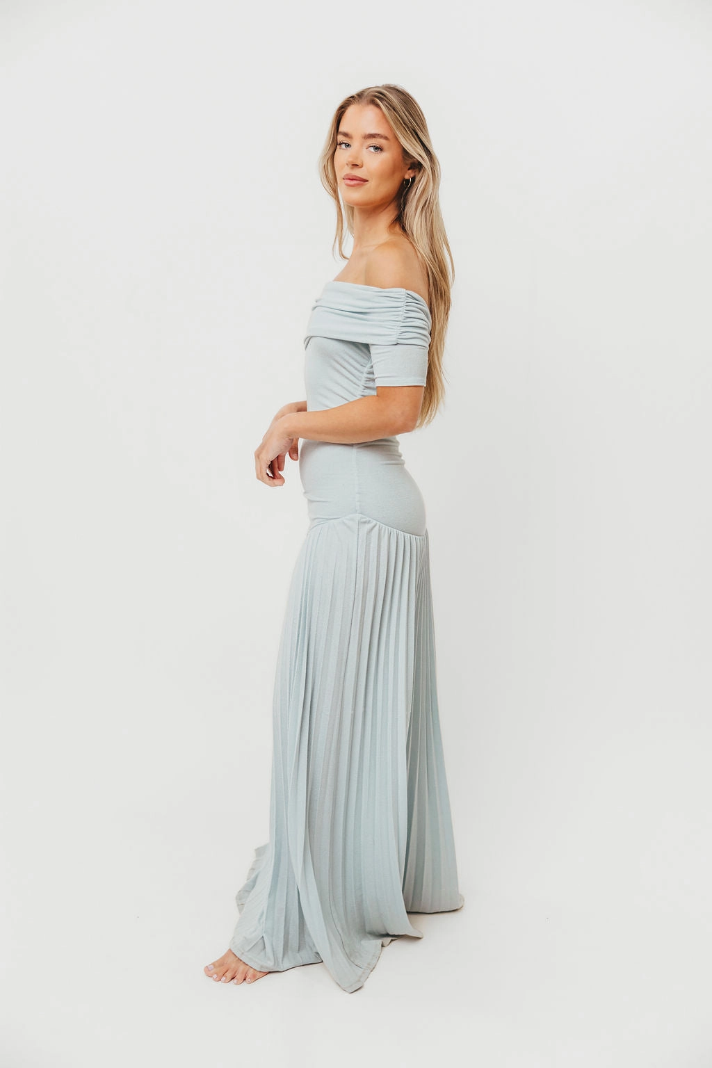 The Lennox Maxi Dress in Dusty Blue