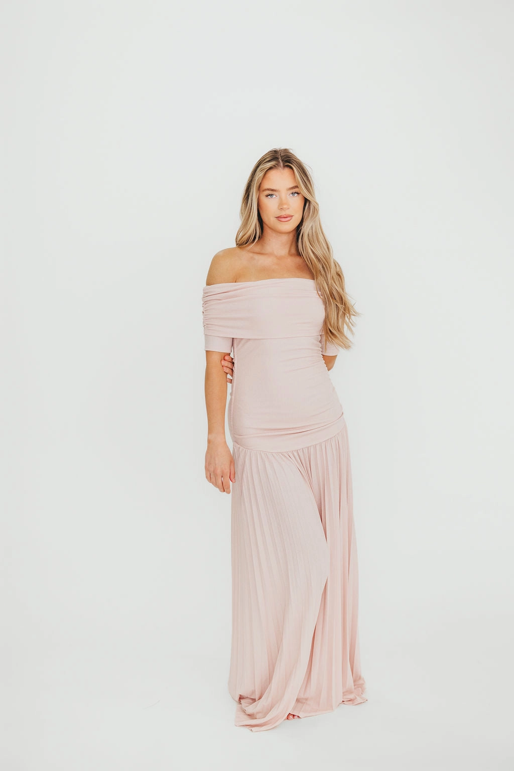 The Lennox Maxi Dress in Dusty Pink