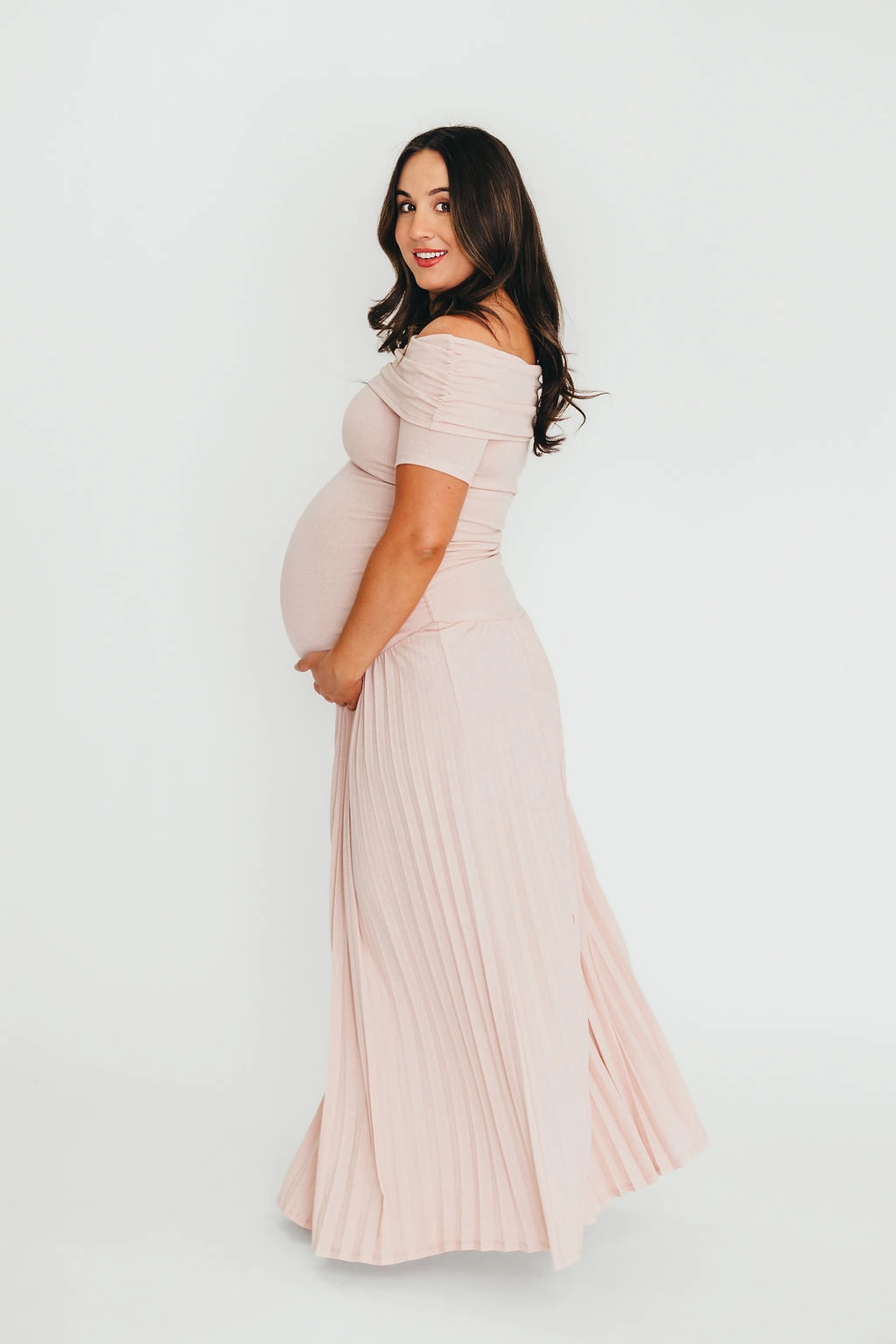 The Lennox Maxi Dress in Dusty Pink