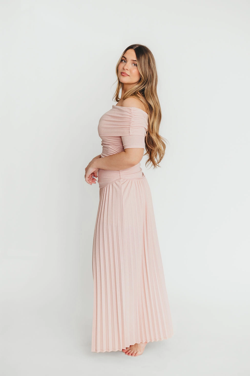 The Lennox Maxi Dress in Dusty Pink