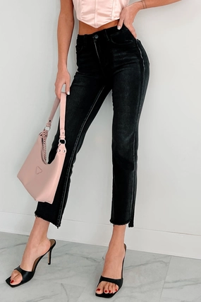 Theodore Mid Rise Slim Straight Vervet Jeans (Black) Theodore Mid Rise Slim Straight Vervet Jeans (Black)