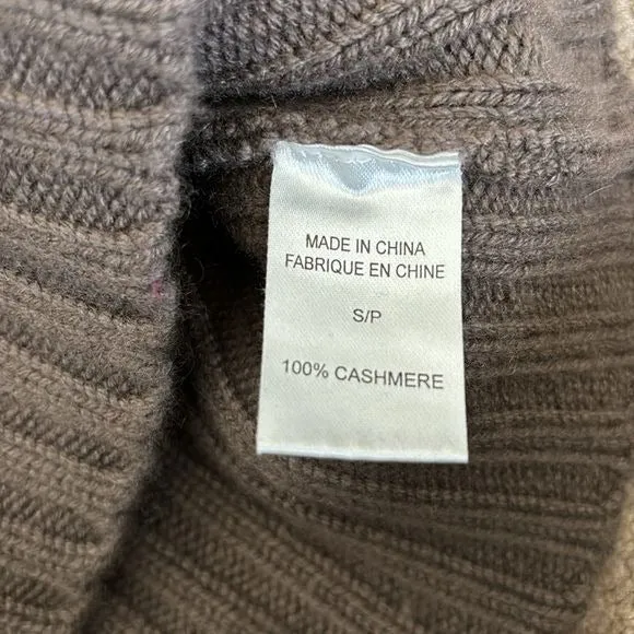 THEORY Brown Jeannie Cashmere Tunic Sweater Size S