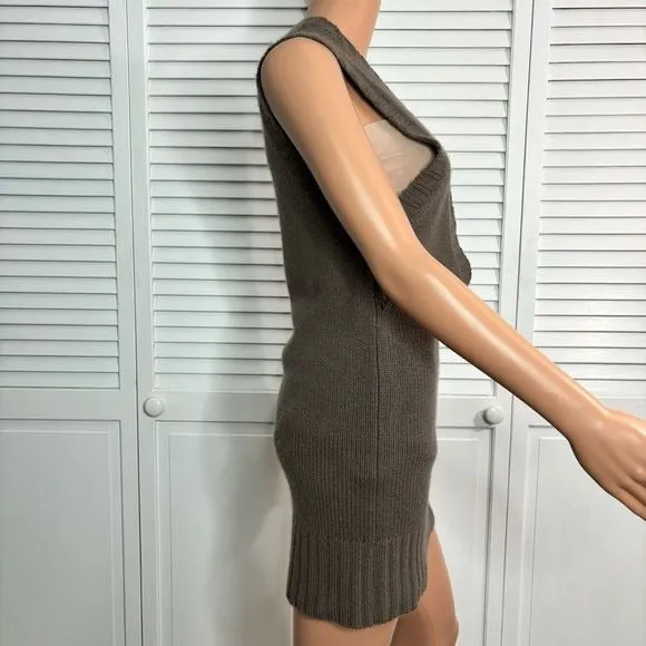 THEORY Brown Jeannie Cashmere Tunic Sweater Size S