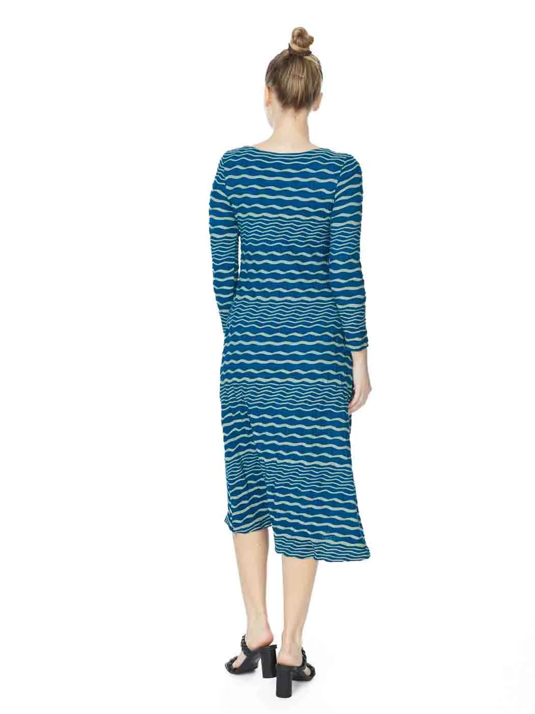 Tianello "Bent Stripe" Knit Jacquard "Ballet" Dress